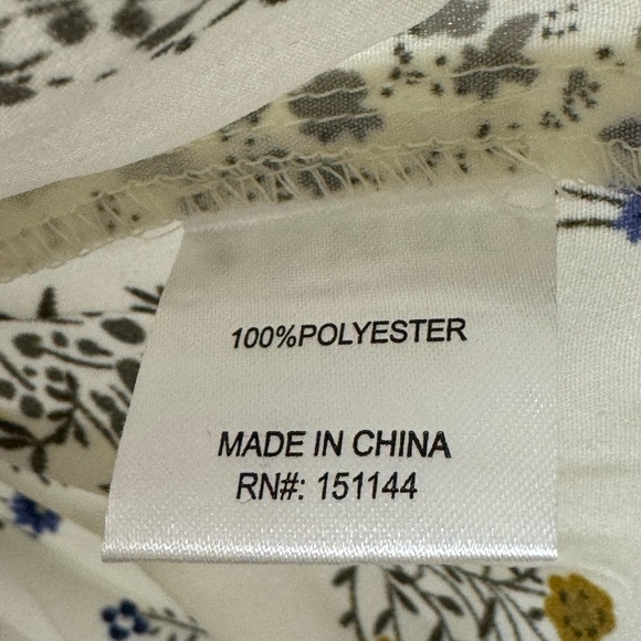 New! Lea & Viola Floral Puff-Sleeve Sheath Dress, v-neck, pink & cream, small - Picture 7 of 7